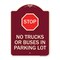Signmission Parking Lot Rules Stop No Trucks or Buses in Parking Lot Heavy-Gauge Alum, 24" x 18", BU-1824-23430 A-DES-BU-1824-23430 - alternate 1